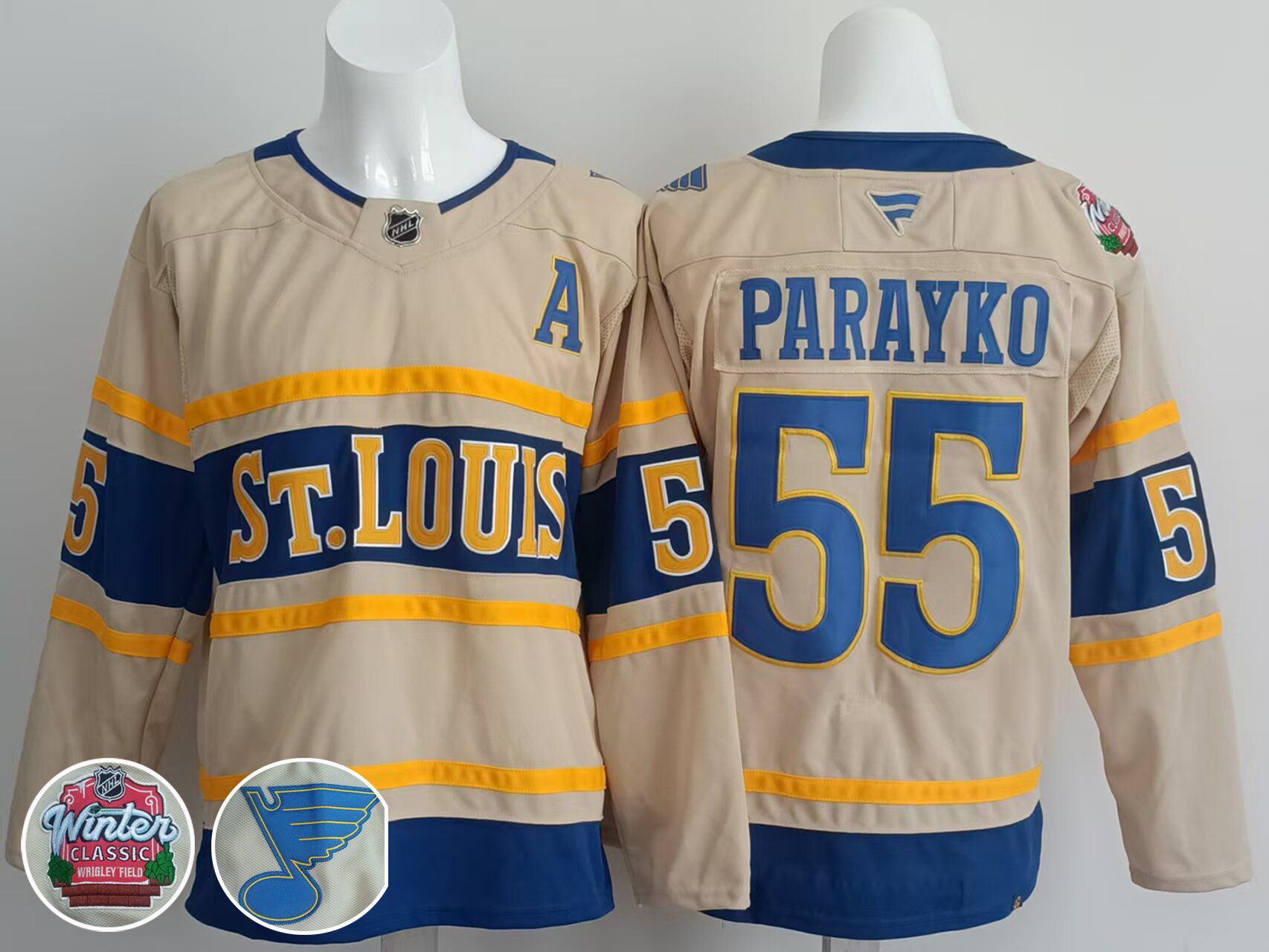 Men St.Louis Blues #55 Parayko Cream 2025 Fanatics Classic Edition NHL Jersey->new york rangers->NHL Jersey